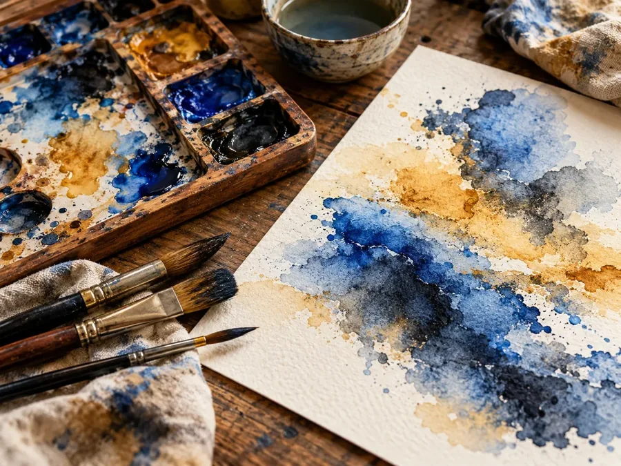 书画机构创作与教学场景